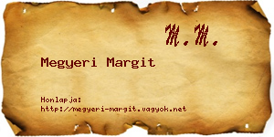 Megyeri Margit névjegykártya